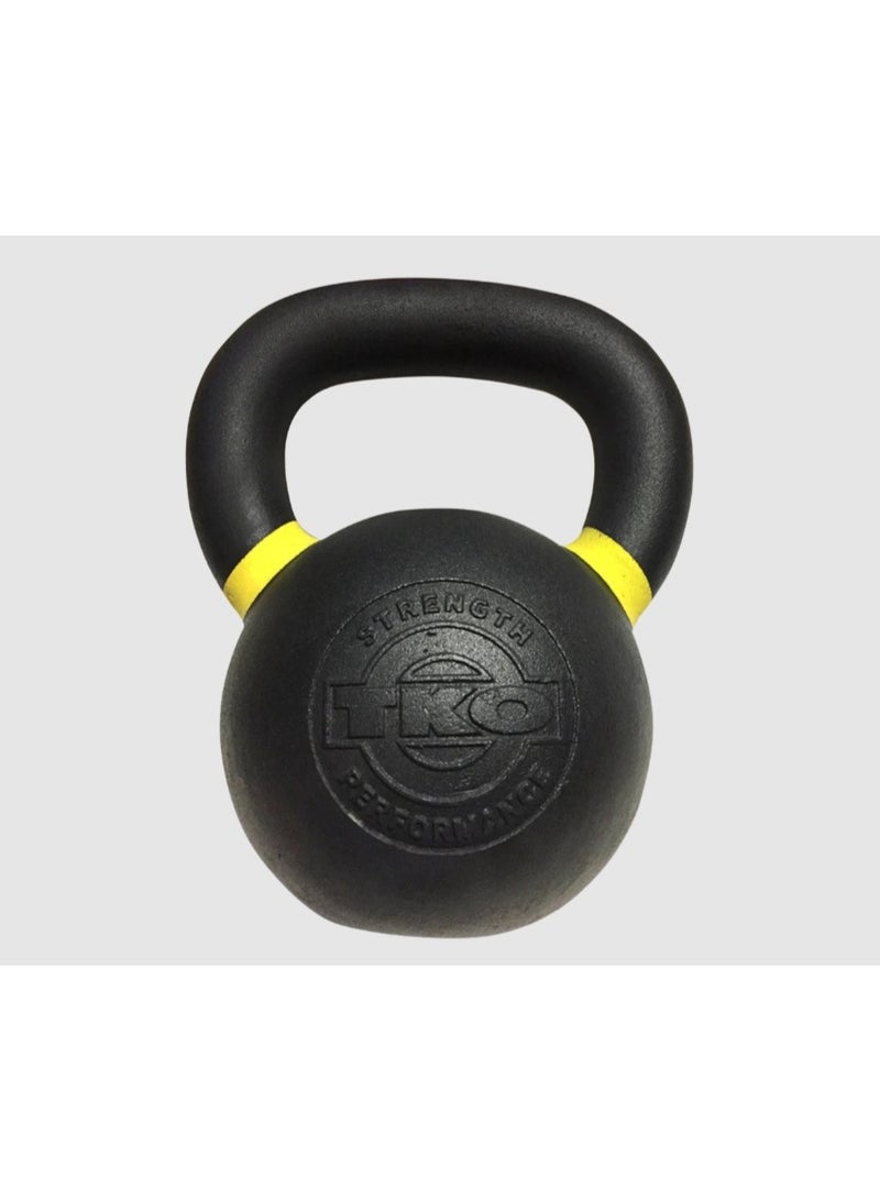 TKO Pro Cast Iron Kettlebell 32kg | Wide Grip Heavy Duty Strength Training Weight for Gym & Home
